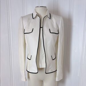 TAHARI by Arthur S. Levine Linen Blazer + Tank Set – size 4